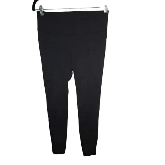 Athleta Metro Skinny Pants Womens MT Black Knit Yoga Athletic Legging EUC - Picture 7 of 16